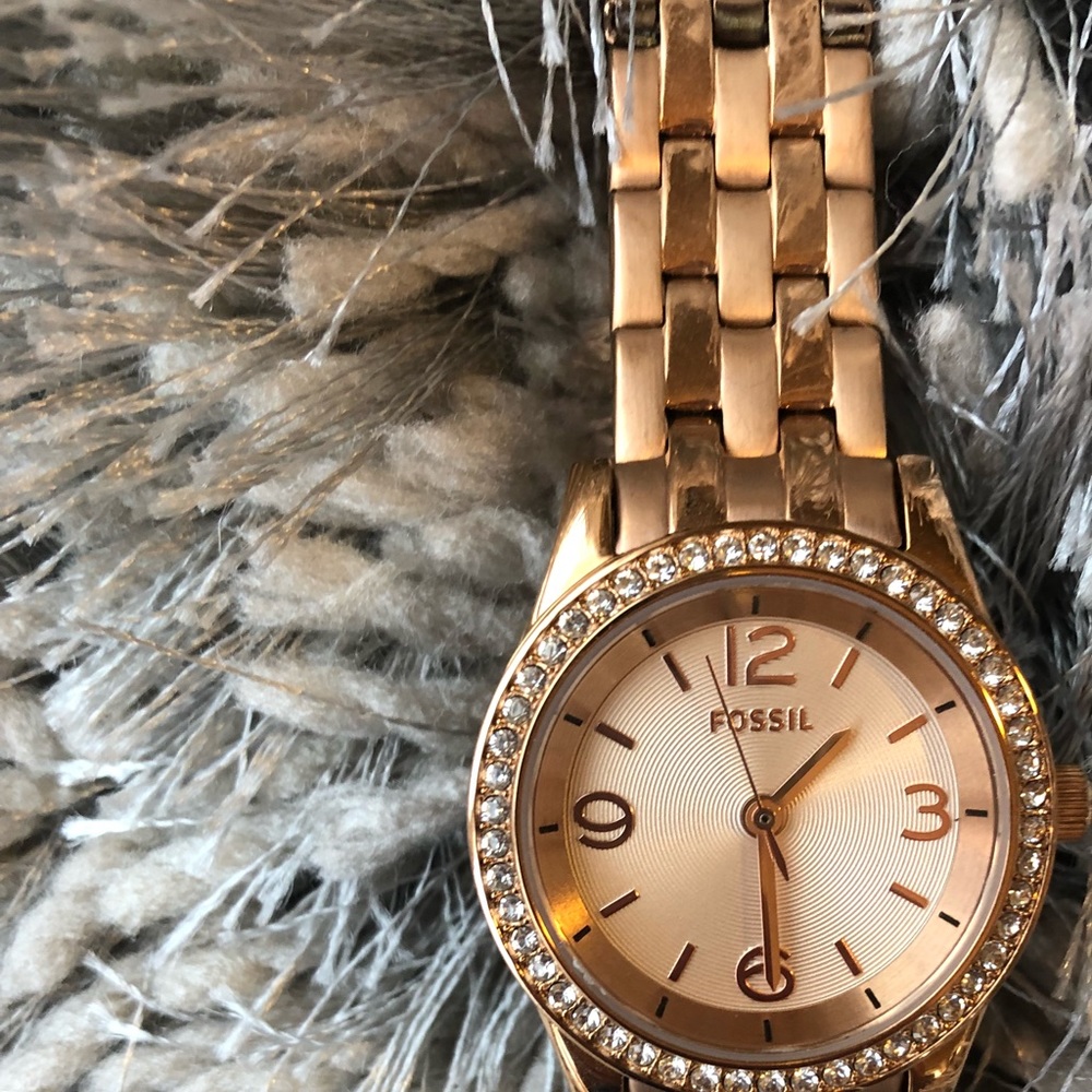 Rose Gold Fossil Watch